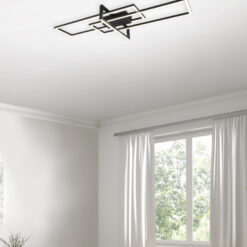 Φωτιστικό Οροφής Trio Lighting LED 34W  Μαύρο Ματ Μεταλλικό Step Dimmable 3900lm 3000K  620310332