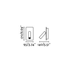 SUAU LED WHITE WALL LAMP HIGH POWER LED 3W 3000K  FARO – 62120