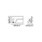 SUAU USB GREY WALL LAMP WITH LED 3W 3000K RIGHT READER HIGH FARO – 62123