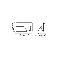 SUAU USB WHITE WALL LAMP WITH LED 3W 3000K LEFT READER HIGH FARO – 62124