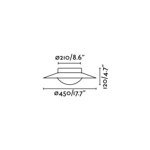 Faro Barcelona SIDE LED Φωτιστικό Οροφής, Μαύρου- Μπρονζέ Χρώματος 17W 3000K- 62147