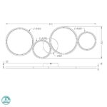 Φωτιστικό Οροφής Trio Lighting LED 37W  Λευκό Ματ Μεταλλικό Step Dimmable 3300lm 3000K  622610431