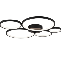 Φωτιστικό Οροφής Trio Lighting LED 49W  Μαύρο Ματ Μεταλλικό Step Dimmable 5600lm 3000K  622610532