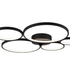 Φωτιστικό Οροφής Trio Lighting LED 49W  Μαύρο Ματ Μεταλλικό Step Dimmable 5600lm 3000K  622610532