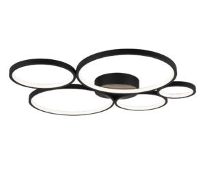 Φωτιστικό Οροφής Trio Lighting LED 49W  Μαύρο Ματ Μεταλλικό Step Dimmable 5600lm 3000K  622610532