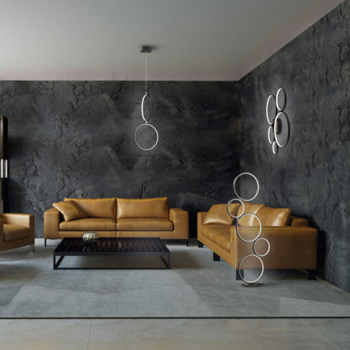 Φωτιστικό Οροφής Trio Lighting LED 49W  Μαύρο Ματ Μεταλλικό Step Dimmable 5600lm 3000K  622610532