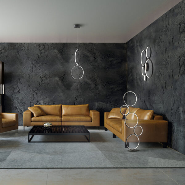 Φωτιστικό Οροφής Trio Lighting LED 49W  Μαύρο Ματ Μεταλλικό Step Dimmable 5600lm 3000K  622610532