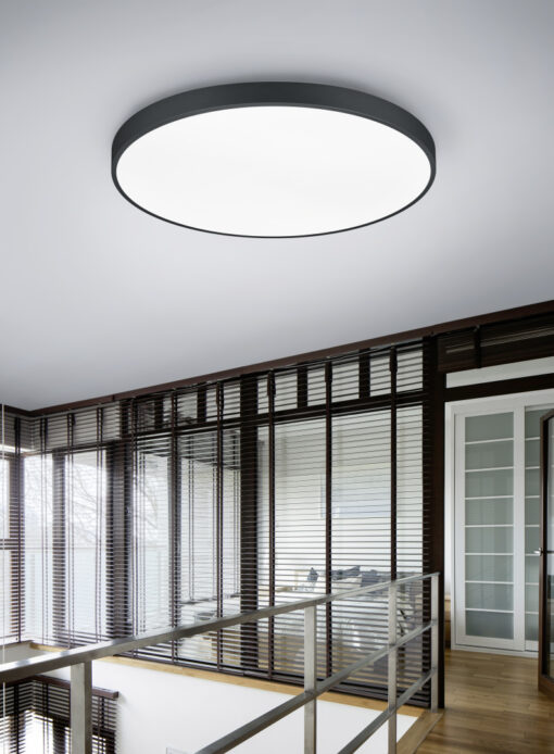 Φωτιστικό Οροφής Trio Lighting WACO 2x SMD LED, 51W · 2400lm, 2300+3000+4000K Μαύρο Ματ Μεταλλικό, Step Dimmable – 627417532