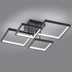 Φωτιστικό Οροφής Trio Lighting LED 24W  Μαύρο Ματ Μεταλλικό Step Dimmable 2400lm 3000K  627710432