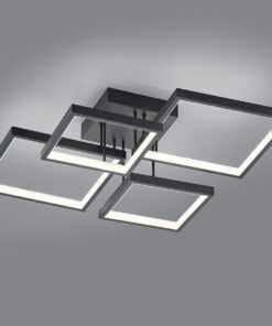 Φωτιστικό Οροφής Trio Lighting LED 24W  Μαύρο Ματ Μεταλλικό Step Dimmable 2400lm 3000K  627710432