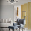 Φωτιστικό Οροφής Trio Lighting LED 24W  Μαύρο Ματ Μεταλλικό Step Dimmable 2400lm 3000K  627710432