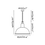 Faro Barcelona LOU Κρεμαστό Φωτιστικό Μαύρου Χρώματος – 62800