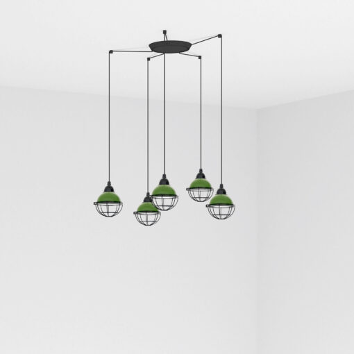 Faro Barcelona CLAIRE Κρεμαστό Φωτιστικό Πράσινου Χρώματος 5xE27- 62803-5L