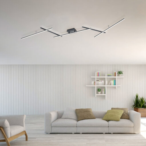 Φωτιστικό Οροφής Trio Lighting  LED 22W Μαύρο Ματ Μεταλλικό Dimmable 2600lm  RGB+2700-6500K – 628410532