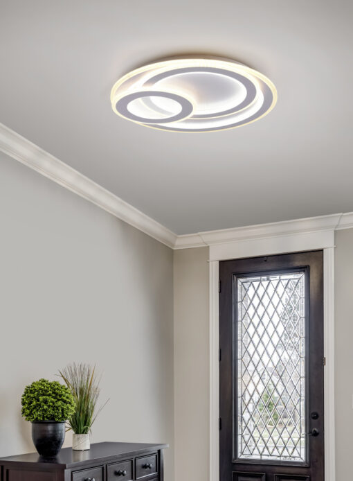 Φωτιστικό Οροφής Trio Lighting MITA LED 74W 9000lm 2700-6000K Λευκό Ματ με Τηλεχειριστήριο – 629210331