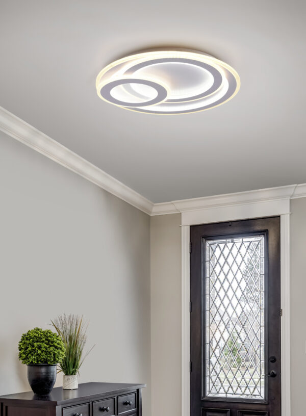 Φωτιστικό Οροφής Trio Lighting MITA LED 74W 9000lm 2700-6000K Λευκό Ματ με Τηλεχειριστήριο – 629210331