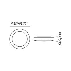 Faro Barcelona LOGOS-2 Φωτιστικό οροφής, Λευκού Χρώματος 2XE27 20W- 62966