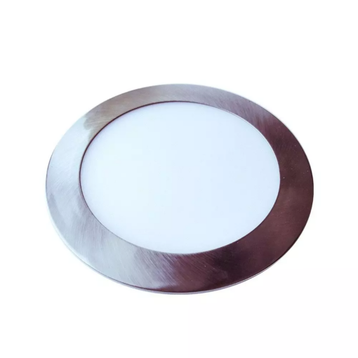 LED panel χωνευτό 24W 3000K Θερμό λευκό Στρογγυλό Satin Nickel V-TAC – 6355