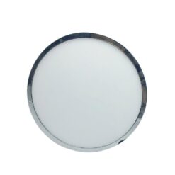 LED panel επιφανειακό 12W 3000K Θερμό λευκό Στρογγυλό Χρώμιο V-TAC – 6364