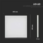 LED Πάνελ Τετράγωνο 2 σε 1 Επιφανειακό – Χωνευτό 36W V-TAC 60 x 60 cm Φυσικό 4000K – 638011