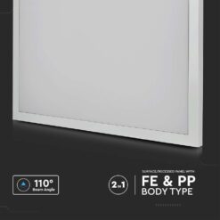 LED Πάνελ Τετράγωνο 2 σε 1 Επιφανειακό – Χωνευτό 36W V-TAC 60 x 60 cm Φυσικό 4000K – 638011