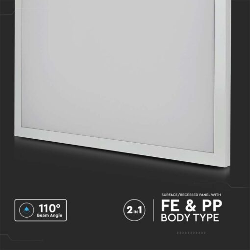 LED Πάνελ Τετράγωνο 2 σε 1 Επιφανειακό – Χωνευτό 36W V-TAC 60 x 60 cm Φυσικό 4000K – 638011