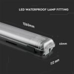 LED Φωτιστικό Τύπου Φθορίου 2x18W V-TAC 120cm Αδιάβροχο Φυσικό Λευκό 4000K – 6387