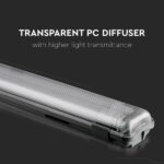 LED Φωτιστικό Τύπου Φθορίου 2x18W V-TAC 120cm Αδιάβροχο Φυσικό Λευκό 4000K – 6387
