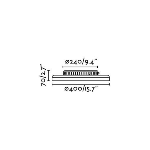 Faro Barcelona DOLME Φωτιστικό Οροφής Μαύρου Χρώματος LED 24W 3000K – 64096