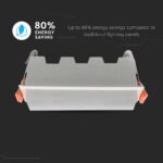 LED Panel Γραμμικό 10W 6400K Ψυχρό Λευκό με Λευκό Σώμα V-TAC – 6412