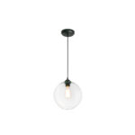 Faro Barcelona CLARA Διαφανές-Μαύρο Κρεμαστό Φωτιστικό 1XE27 –  64128