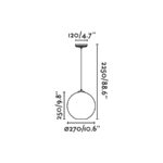 Faro Barcelona CLARA Διαφανές-Μαύρο Κρεμαστό Φωτιστικό 1XE27 –  64128