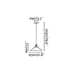 Faro Barcelona MARLIN Μαύρο Κρεμαστό Φωτιστικό 1XE27 60W- 64133