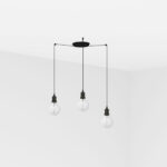 Faro Barcelona ART Μαύρο Κρεμαστό Φωτιστικό 3XE27 2m Καλώδιο – 64135-3L
