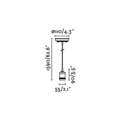 Faro Barcelona ART Κρεμαστό Φωτιστικό Χρυσού Χρώματος E27 – 64137
