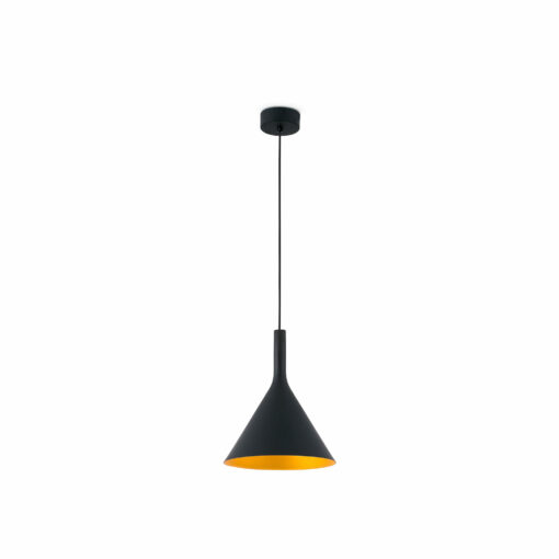 Faro Barcelona PAM-G Κρεμαστό Φωτιστικό Μαύρου-Χρυσού Χρώματος LED 24W 3000K- 64162