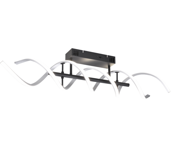 Φωτιστικό Οροφής Trio Lighting SEQUENCE , 41W · 5000lm, 2300+3000+4000K Βουρτσισμένο Αλουμίνιο Αλουμίνιο, Step Dimmable, Χρώματα Ρυθμιζόμενα στο Φωτιστικό – 641810205