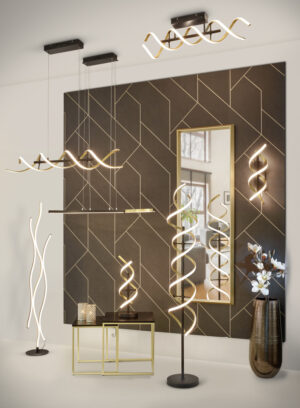 Φωτιστικό Οροφής Trio Lighting SEQUENCE , 41W · 5000lm, 2300+3000+4000K Ορείχαλκος Ματ Αλουμίνιο, Step Dimmable, Χρώματα Ρυθμιζόμενα στο Φωτιστικό – 641810208