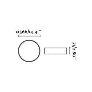 Faro Barcelona VUK Φωτιστικό Οροφής LED σε Μαύρο Χρώμα 40W 2700K IP44 – 64188N