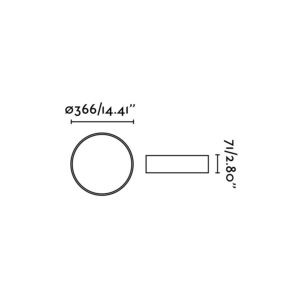 Faro Barcelona VUK Φωτιστικό Οροφής Λευκού Χρώματος LED 40W 2700K- 64188