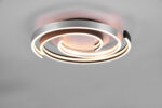 Φωτιστικό Οροφής Trio Lighting CAYA , 58W · 6800lm, 2300+3000+4000K Βουρτσισμένο Αλουμίνιο Μεταλλικό, Step Dimmable, Χρώματα Ρυθμιζόμενα στο Φωτιστικό – 641910205