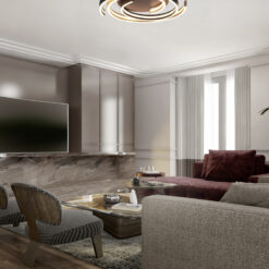 Φωτιστικό Οροφής Trio Lighting CAYA , 58W · 6800lm, 2300+3000+4000K Ορείχαλκος Ματ Μεταλλικό, Step Dimmable, Χρώματα Ρυθμιζόμενα στο Φωτιστικό- 641910208