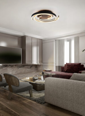 Φωτιστικό Οροφής Trio Lighting CAYA , 58W · 6800lm, 2300+3000+4000K Ορείχαλκος Ματ Μεταλλικό, Step Dimmable, Χρώματα Ρυθμιζόμενα στο Φωτιστικό- 641910208