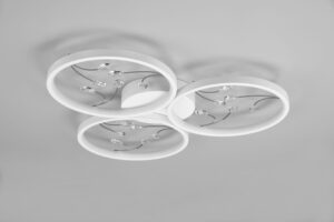 Φωτιστικό Οροφής Trio Lighting GROOVY , 30W · 3800lm, 4000K Λευκό Ματ Μεταλλικό, Step Dimmable – 642110331