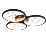 Φωτιστικό Οροφής Trio Lighting GROOVY , 30W · 3600lm, 3000K Μαύρο Ματ Μεταλλικό, Step Dimmable – 642110332
