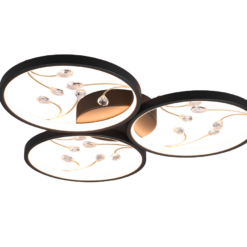 Φωτιστικό Οροφής Trio Lighting GROOVY , 30W · 3600lm, 3000K Μαύρο Ματ Μεταλλικό, Step Dimmable – 642110332