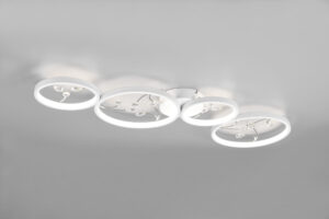 Φωτιστικό Οροφής Trio Lighting GROOVY , 37W · 4800lm, 4000K Λευκό Ματ Μεταλλικό, Step Dimmable – 642110431