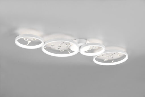 Φωτιστικό Οροφής Trio Lighting GROOVY , 37W · 4800lm, 4000K Λευκό Ματ Μεταλλικό, Step Dimmable – 642110431