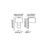 Faro Barcelona FOLD Επιτοίχιο Φωτιστικό Μαύρου Χρώματος E27- 64303