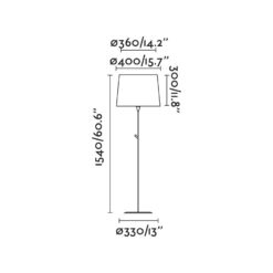 Faro Barcelona Conga Φωτιστικό Δαπέδου Λευκό με Ύψος 154cm – 64312